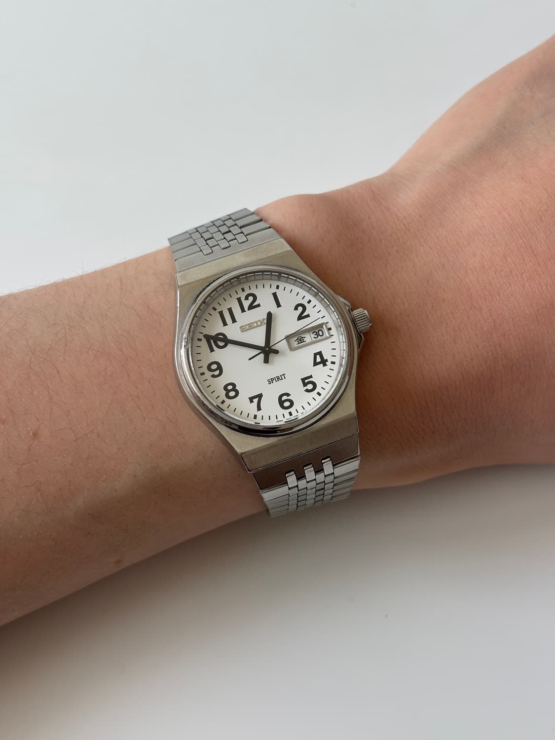 1990년대 Spirit 아라빅 인덱스 실버 쿼츠 상품이미지7