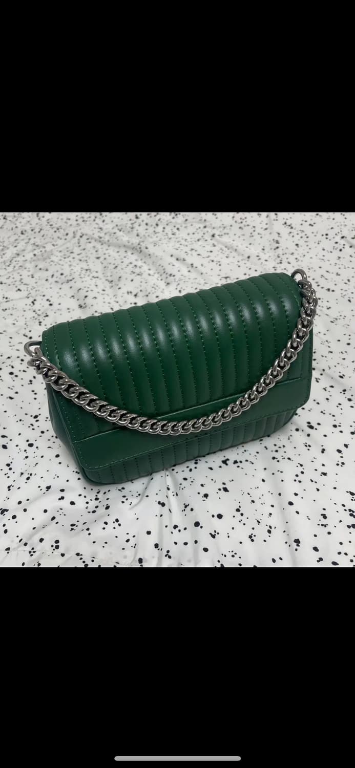 [새상품] 앤클라인 그린 가죽 핸드백 미니백 상품이미지1