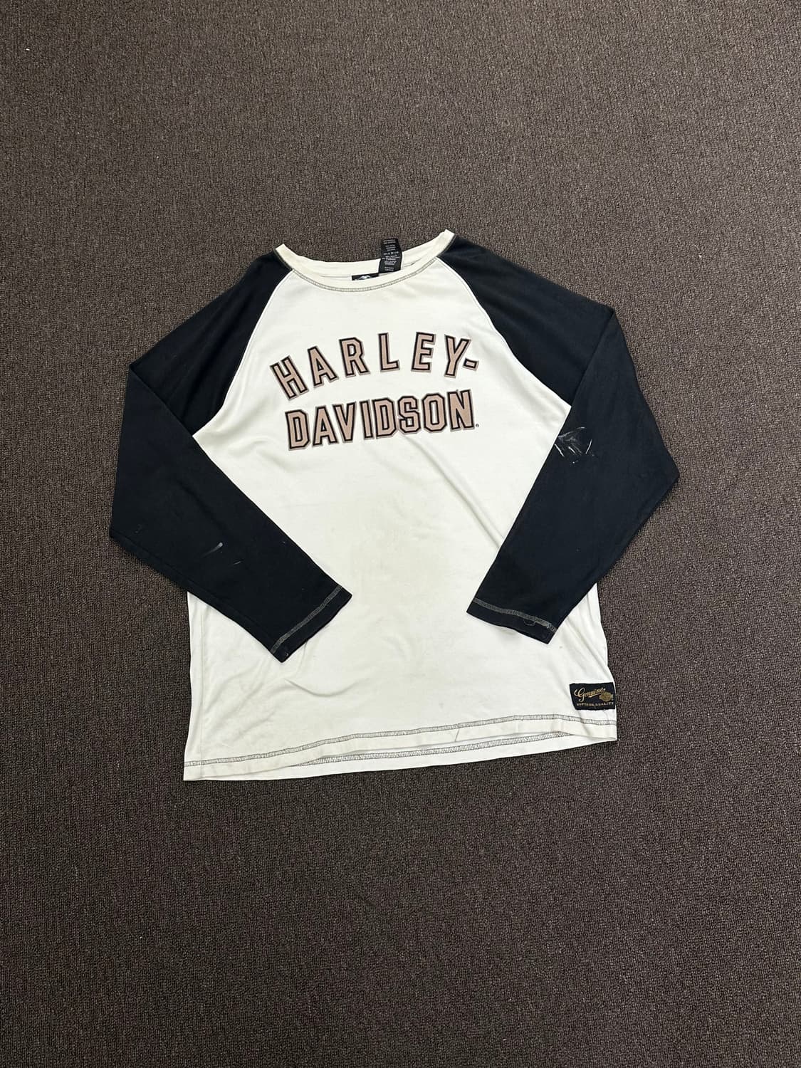 L)할리데이비슨 빈티지 배색 래글런 롱슬리브 상품이미지1