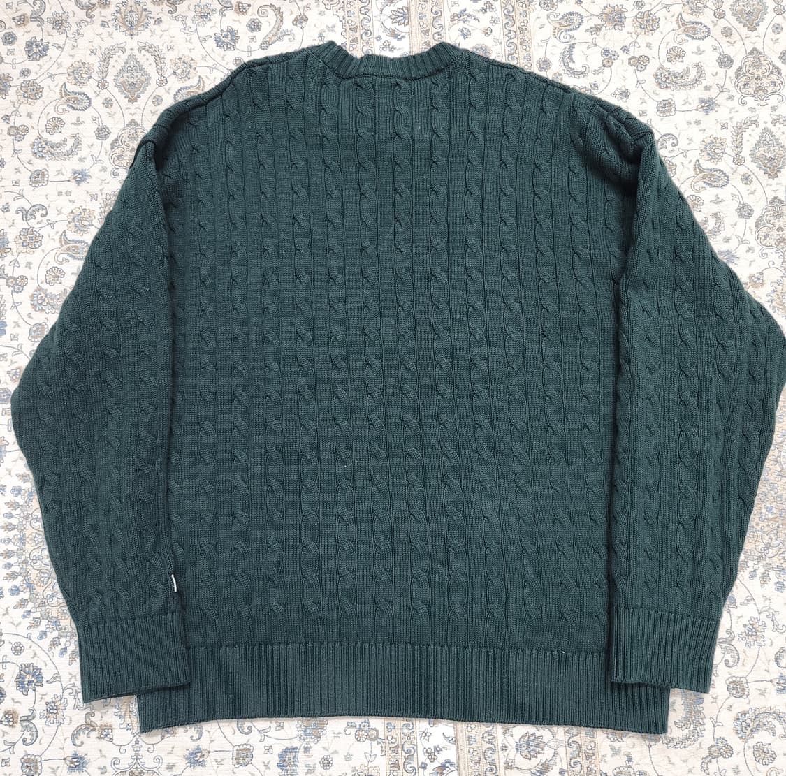 EBFD 이벳필드 꽈배기 니트 그린 XL 상품이미지2