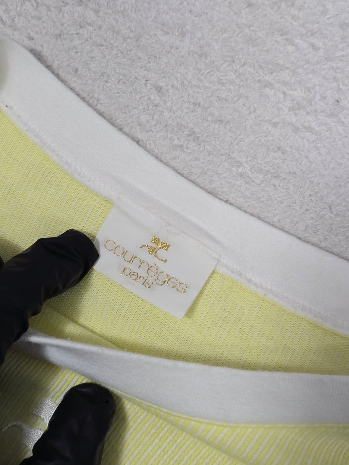 COURREGES 꾸레쥬 옐로우 스트라이프 롱원피스 M 상품이미지3