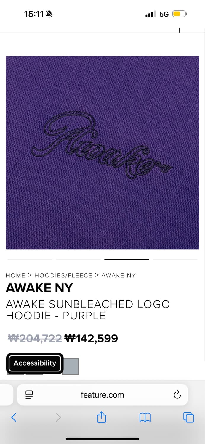 Awake NY 어웨이크 뉴욕 선블리치드 후디 상품이미지6