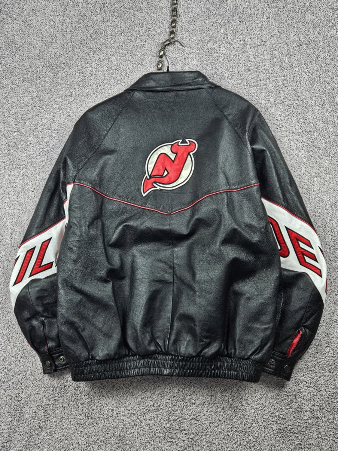 프로플레이어 NHL 뉴저지 데블스 레더 봄버 자켓 ( L )/ 10187 상품이미지1