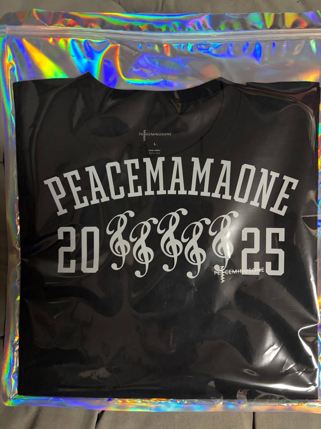 [L]피스마이너스원 마마 티셔츠 블랙 상품이미지2