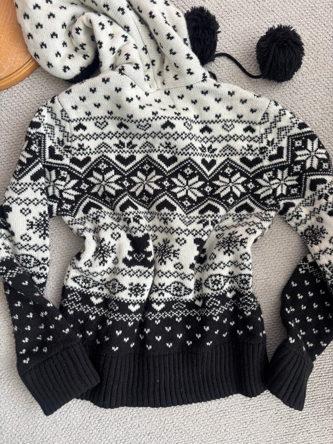 트랄라라 일본 빈티지 노르딕 니트집업 상품이미지3