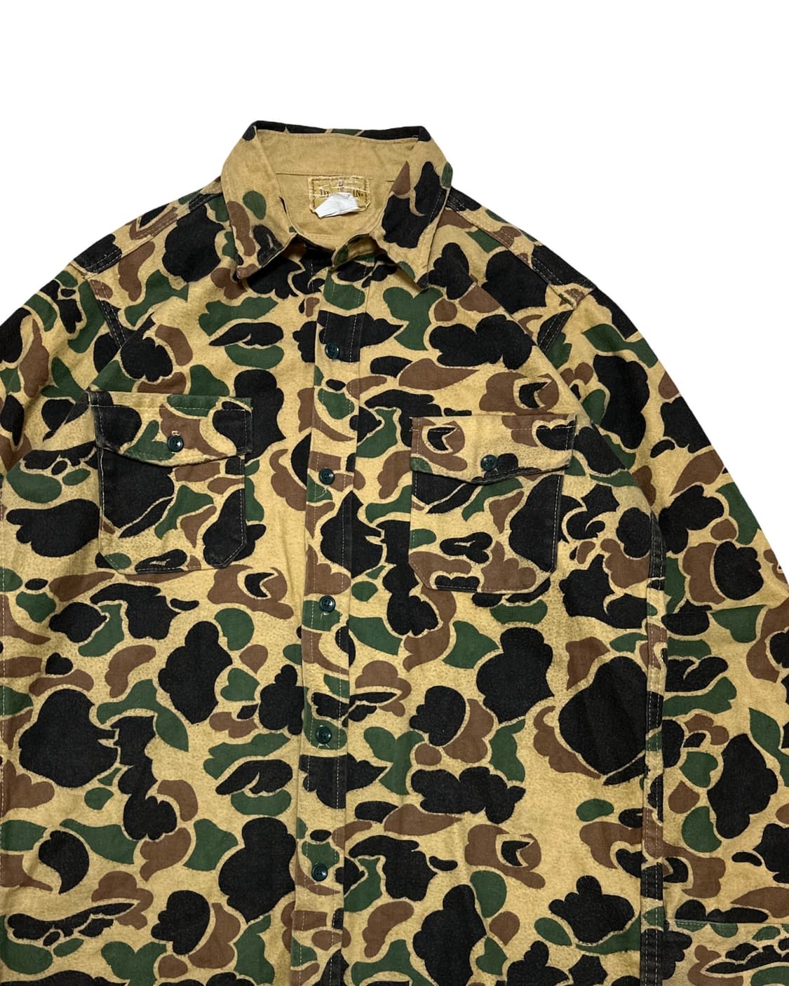 USA 빈티지 카모 코튼 셔츠자켓 상품이미지2