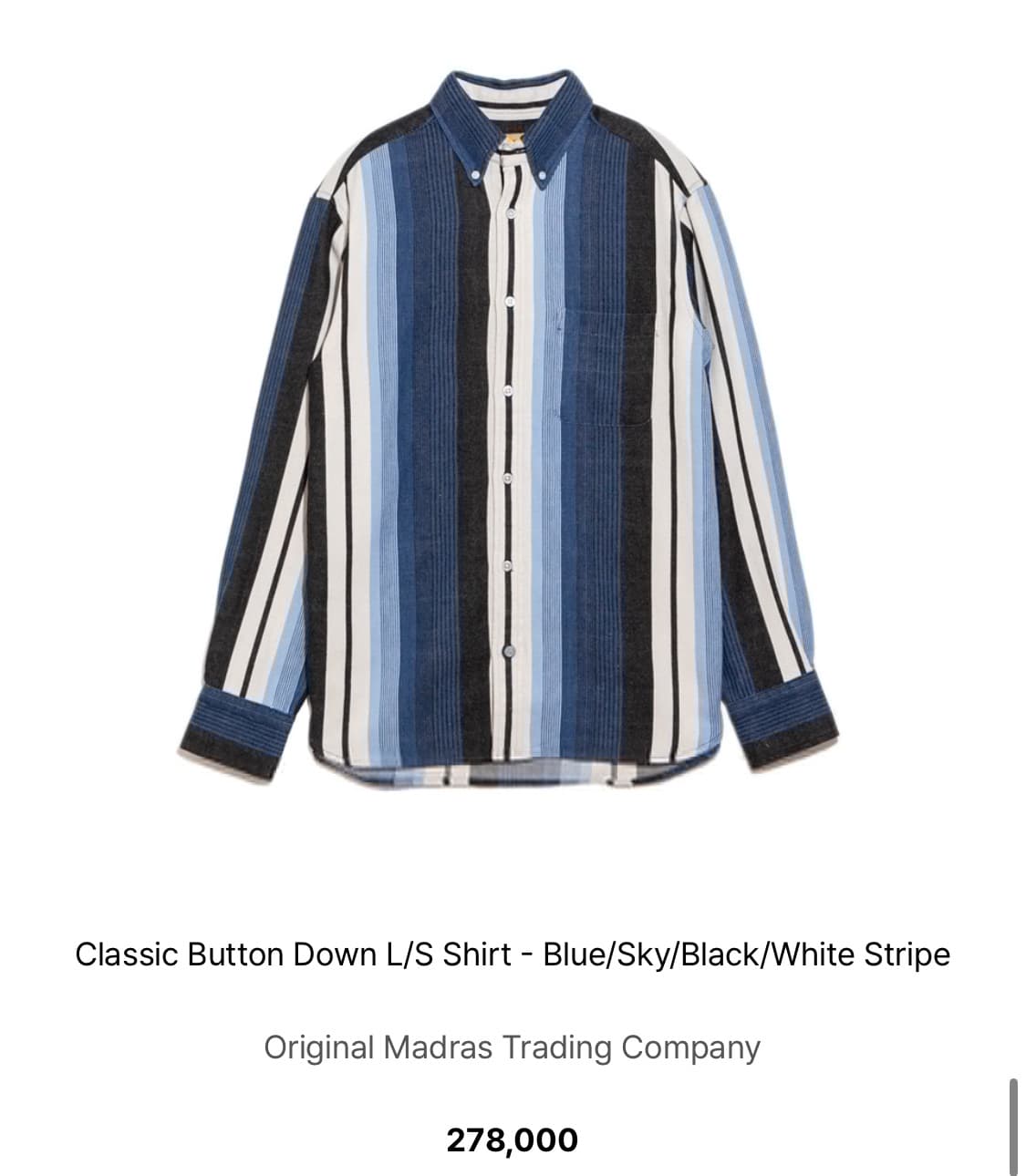 (새상품) 오리지널 마드라스 버튼다운 셔츠 상품이미지1