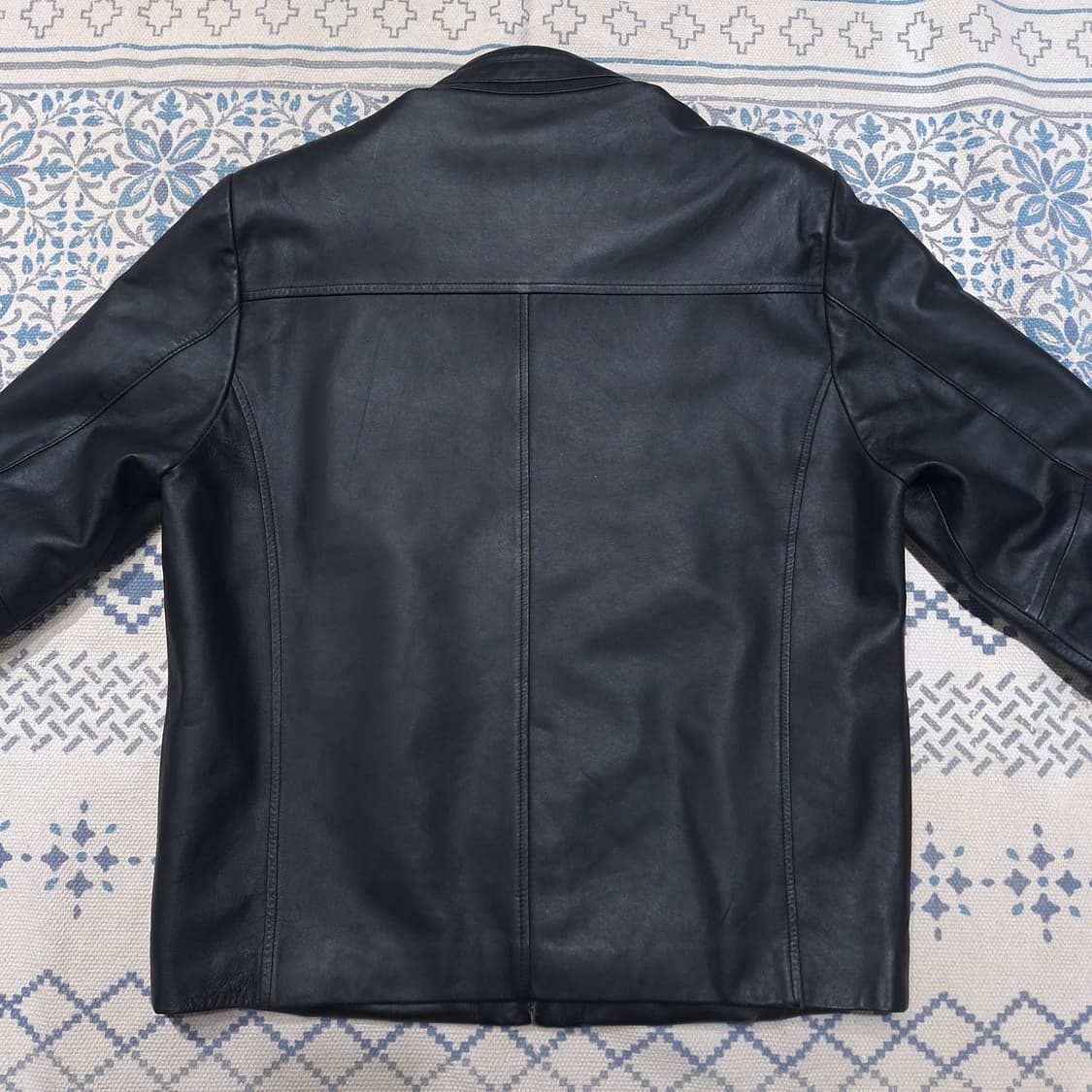 파브리지오 00s 블랙 네크비조 모크넥 램스킨 양가죽 레더자켓 가죽자켓 상품이미지10