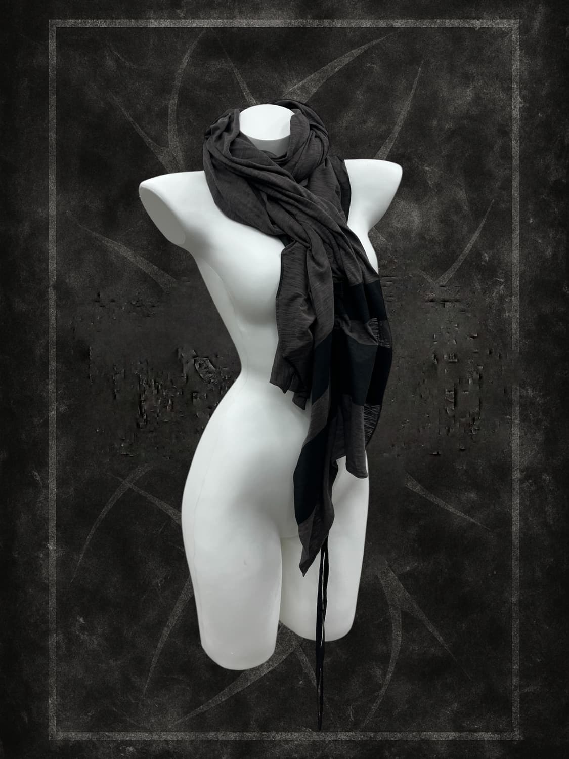 'DEMOO' strap shirring detailed scarf 상품이미지1