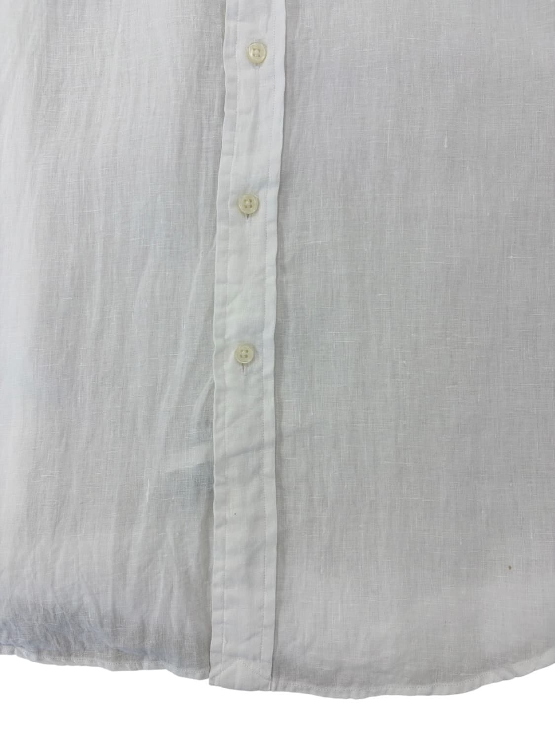 폴로 린넨 반팔셔츠 화이트 (L) 상품이미지5