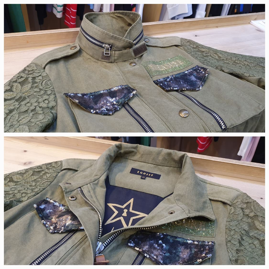 66/77.에고이스트 비즈 야상점퍼 상품이미지3