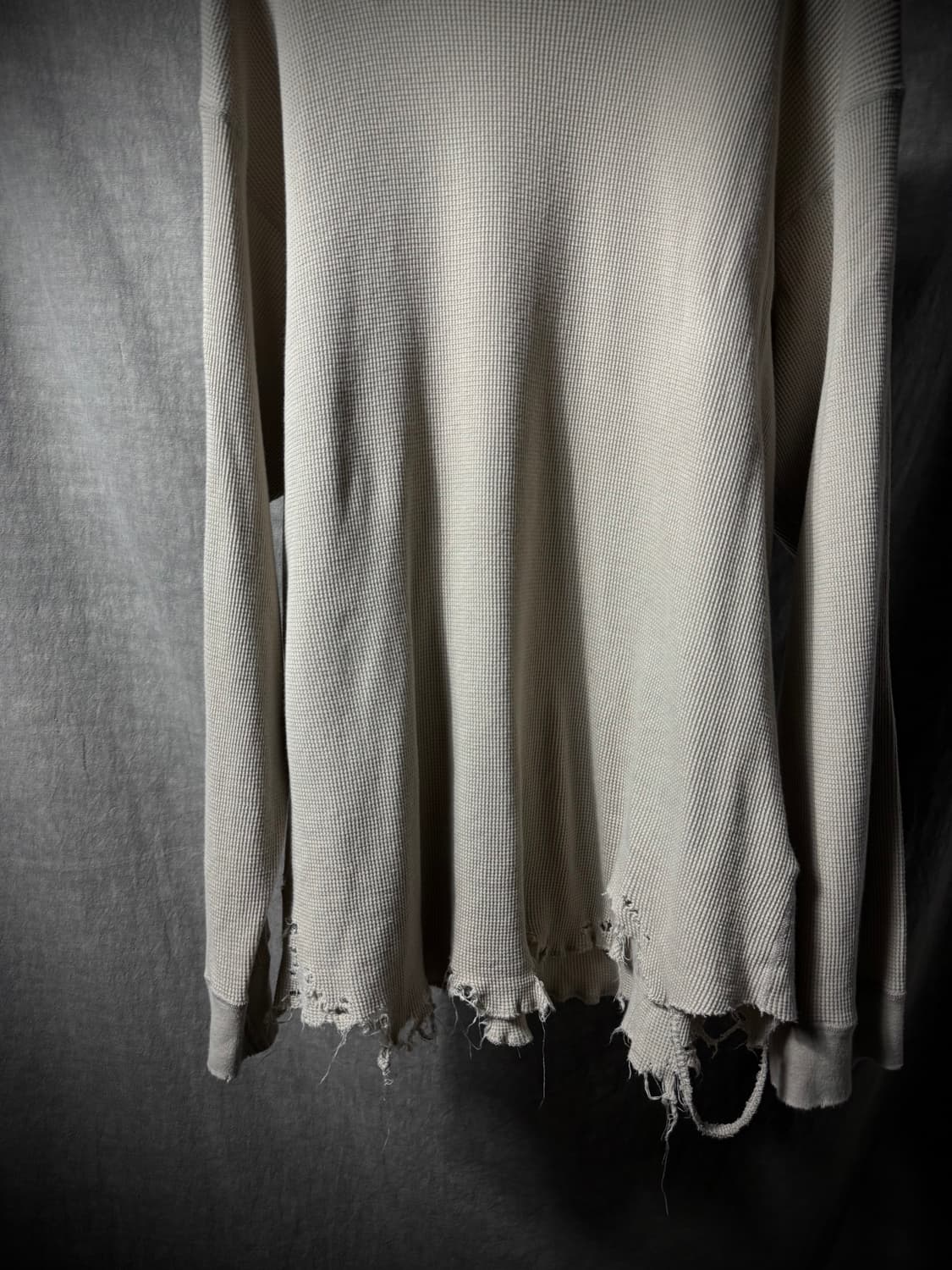 ANCELLM Distressed Waffle Knit   상품이미지3