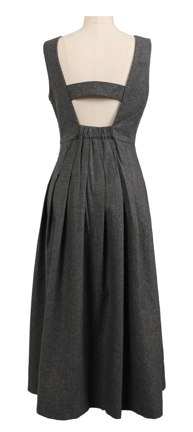 블랙 울 뷔스티에 롱 원피스 상품이미지4