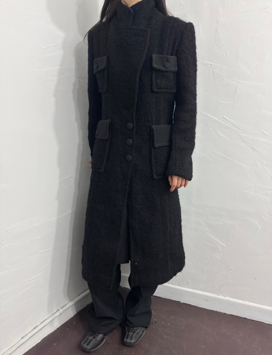 Black long coat (chanel style) / 블랙 코트 상품이미지6