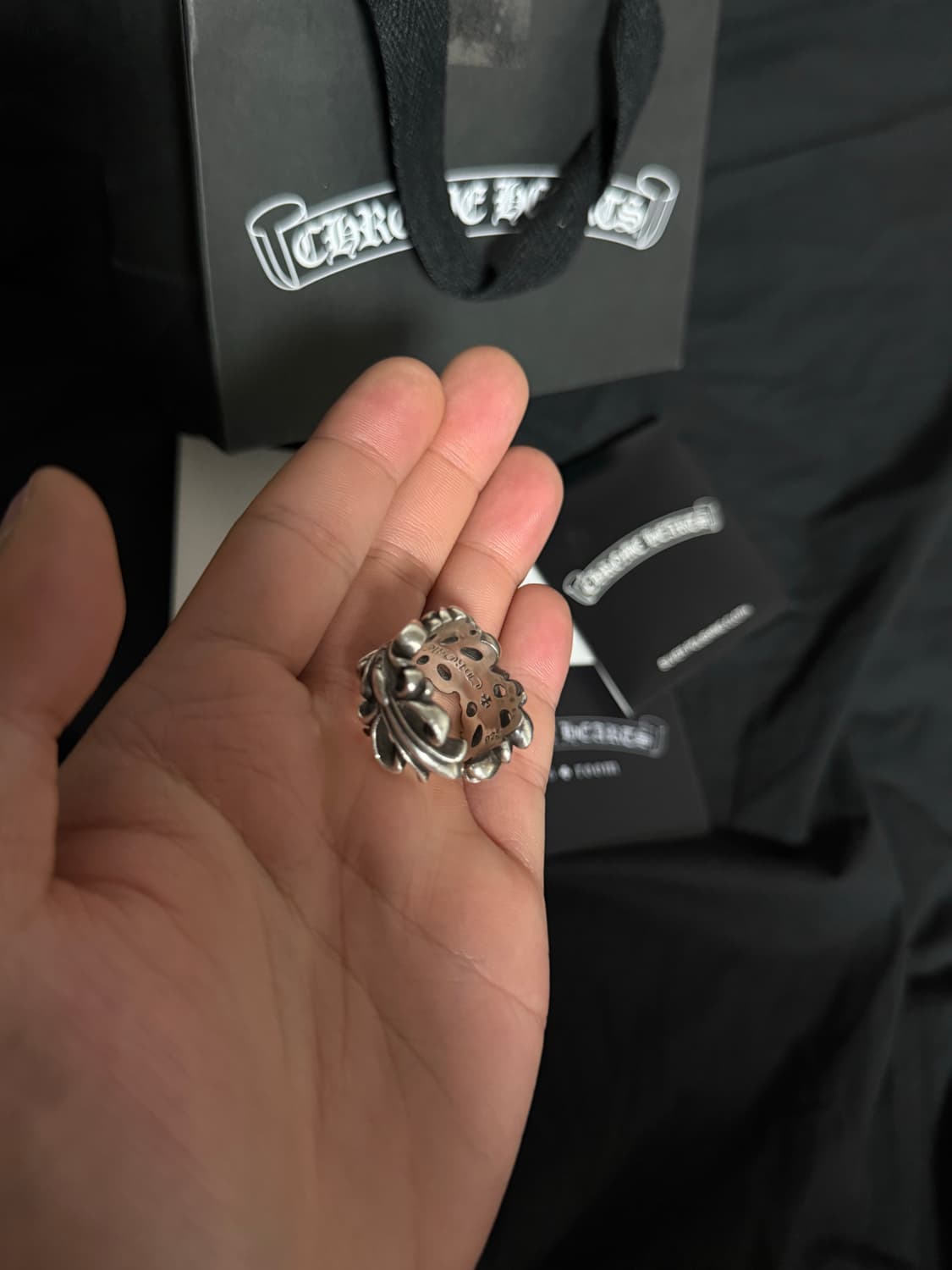 [20호] 크롬하츠 더블플로랄 링 파베다이아 상품이미지4