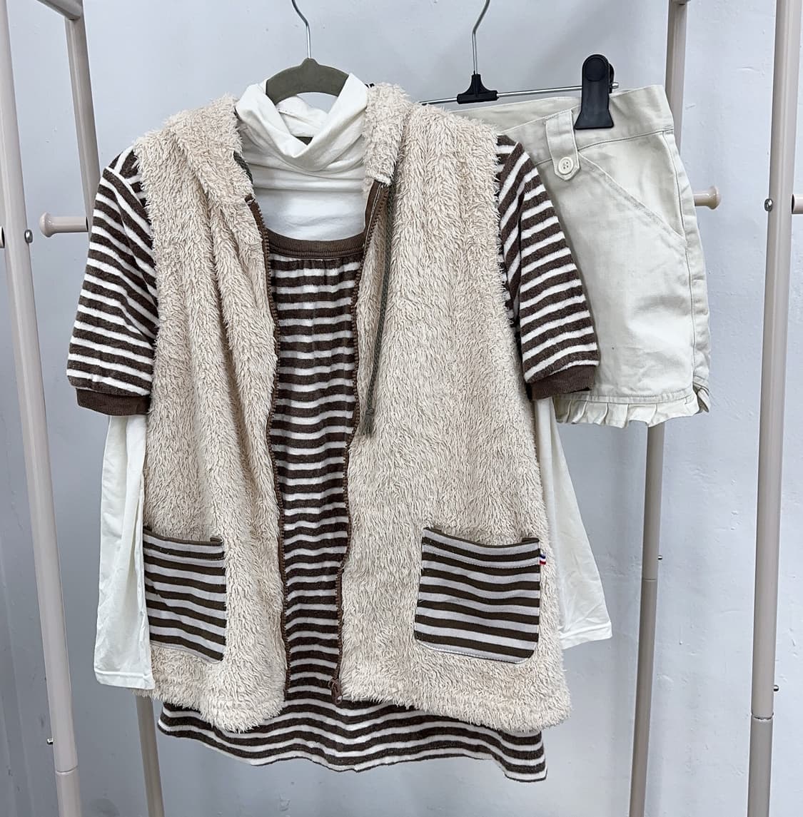 🍮베이비 쇼콜라 코디세트🍮 양털 그런지 모리걸 프릴 러블리 라떼갸루 상품이미지4