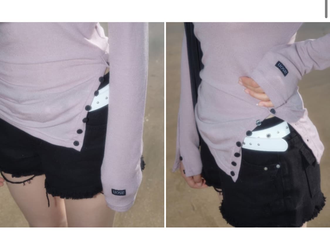 애즈온 버튼티 상품이미지3