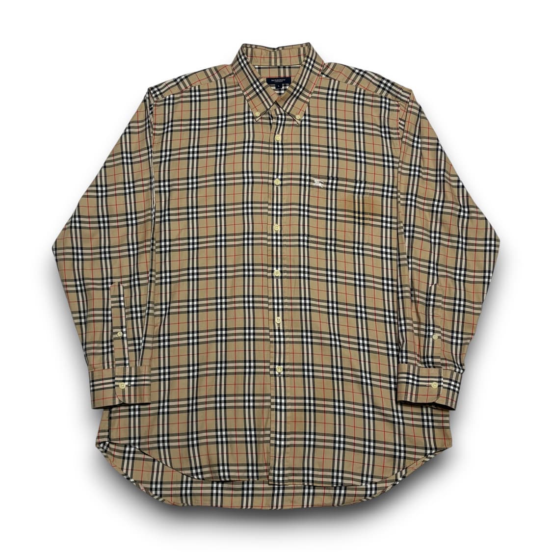 Burberry 남성 베이지 노바체크 원포켓 셔츠 상품이미지1