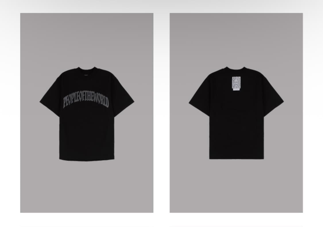피플오브더월드 아치 로고 베이직 반팔 티셔츠 L 상품이미지2