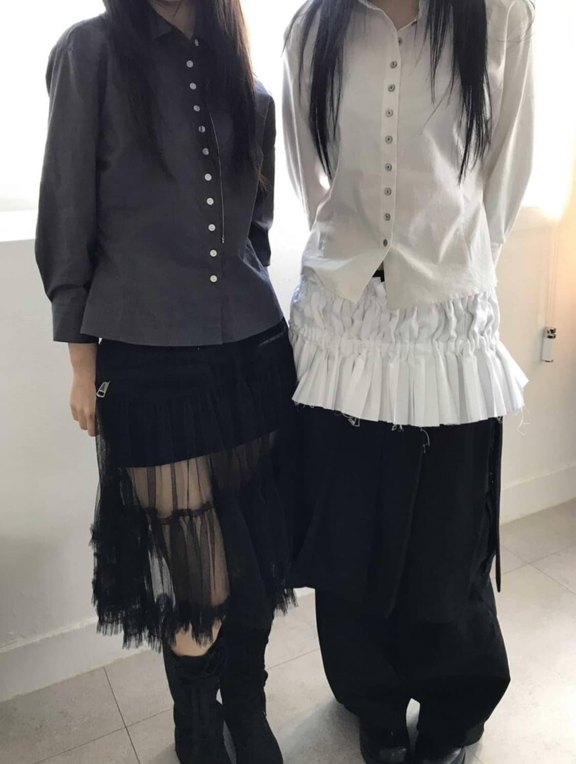 Teufti maison button shirt - charcoal 상품이미지1