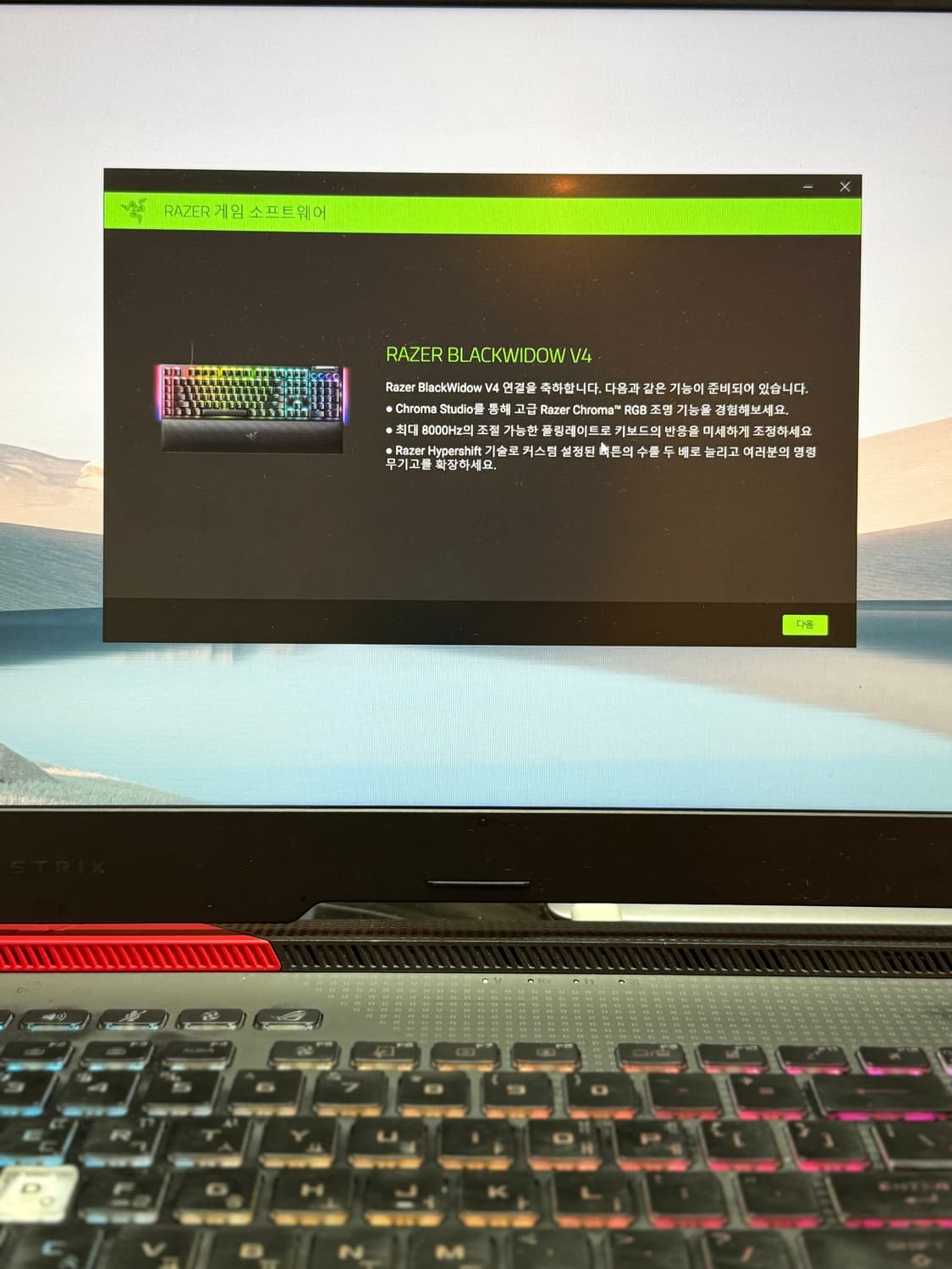 레이저 BlackWidow V4 블랙 색상 유선 키보드 블랙 거의새거 상품이미지8