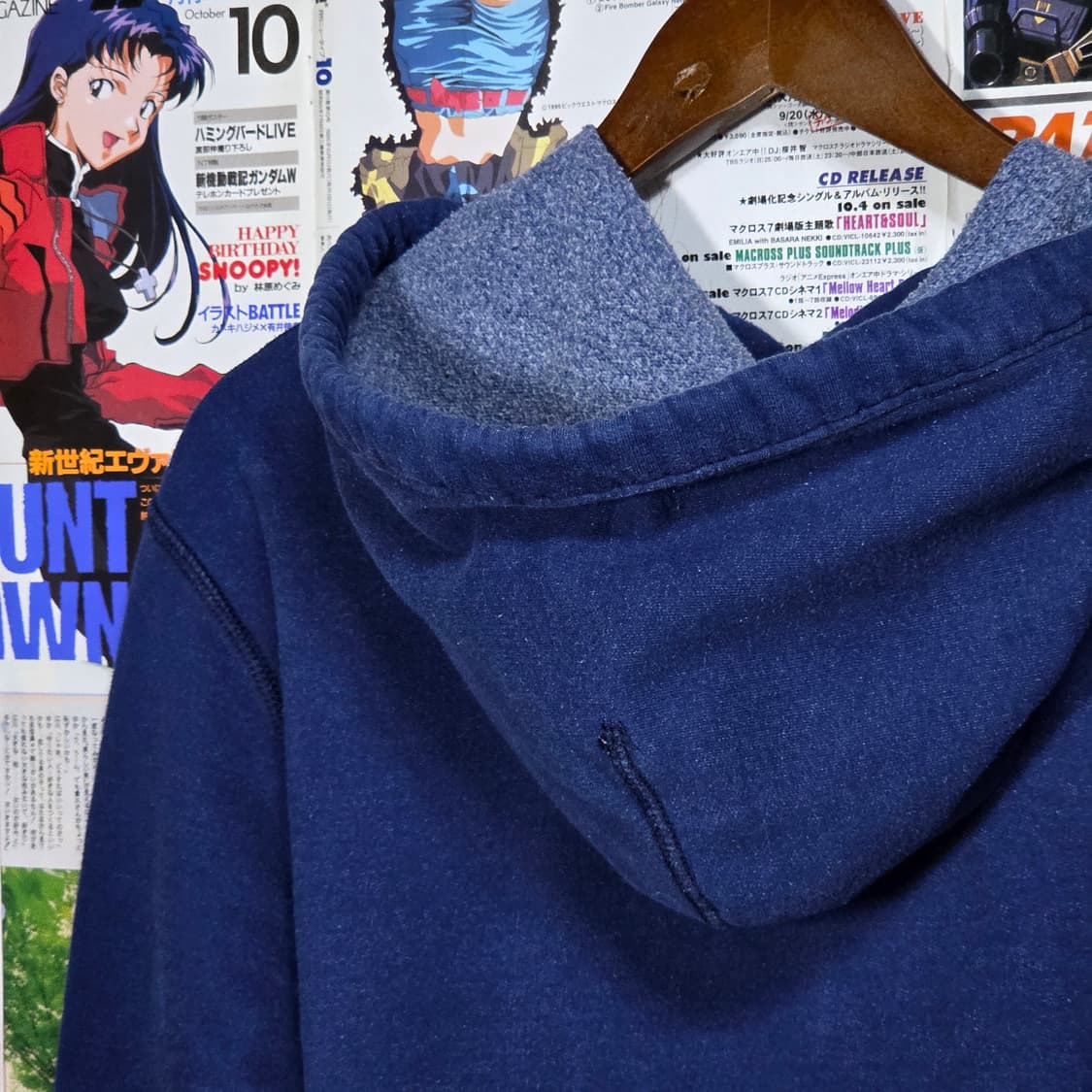 아메리칸 이글 네이비 프린팅 오버록 후드티 상품이미지7