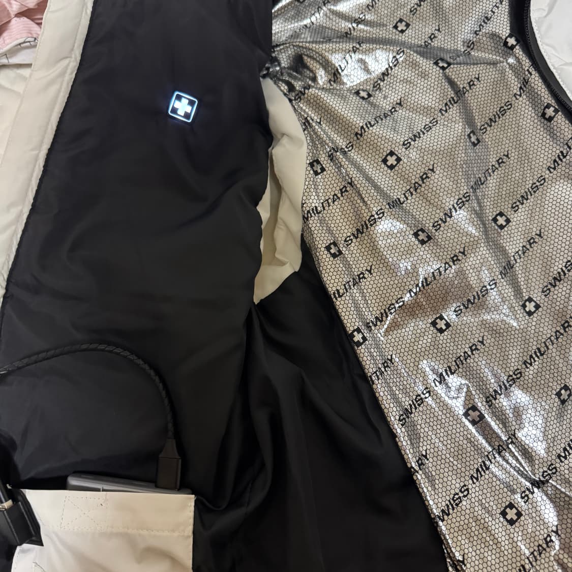 s 스위스밀리터리 발열조끼패딩 화이트 상품이미지6