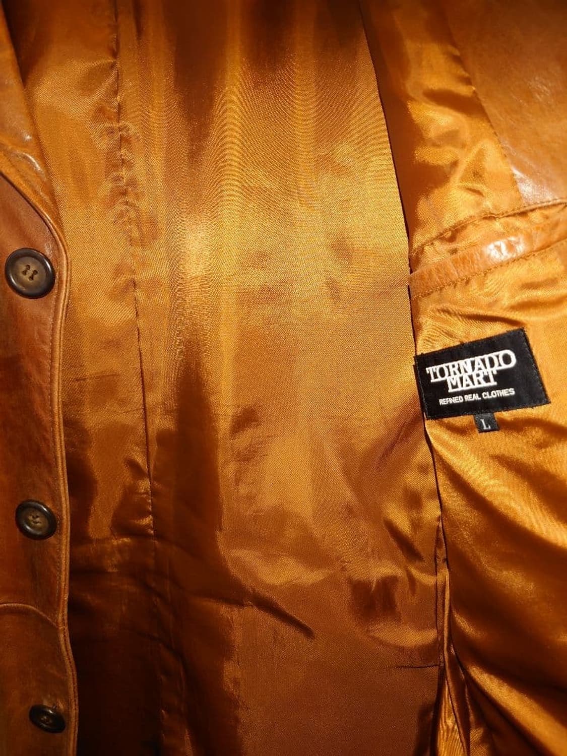 토네이도 마트 레더 코트 브라운 L 상품이미지3