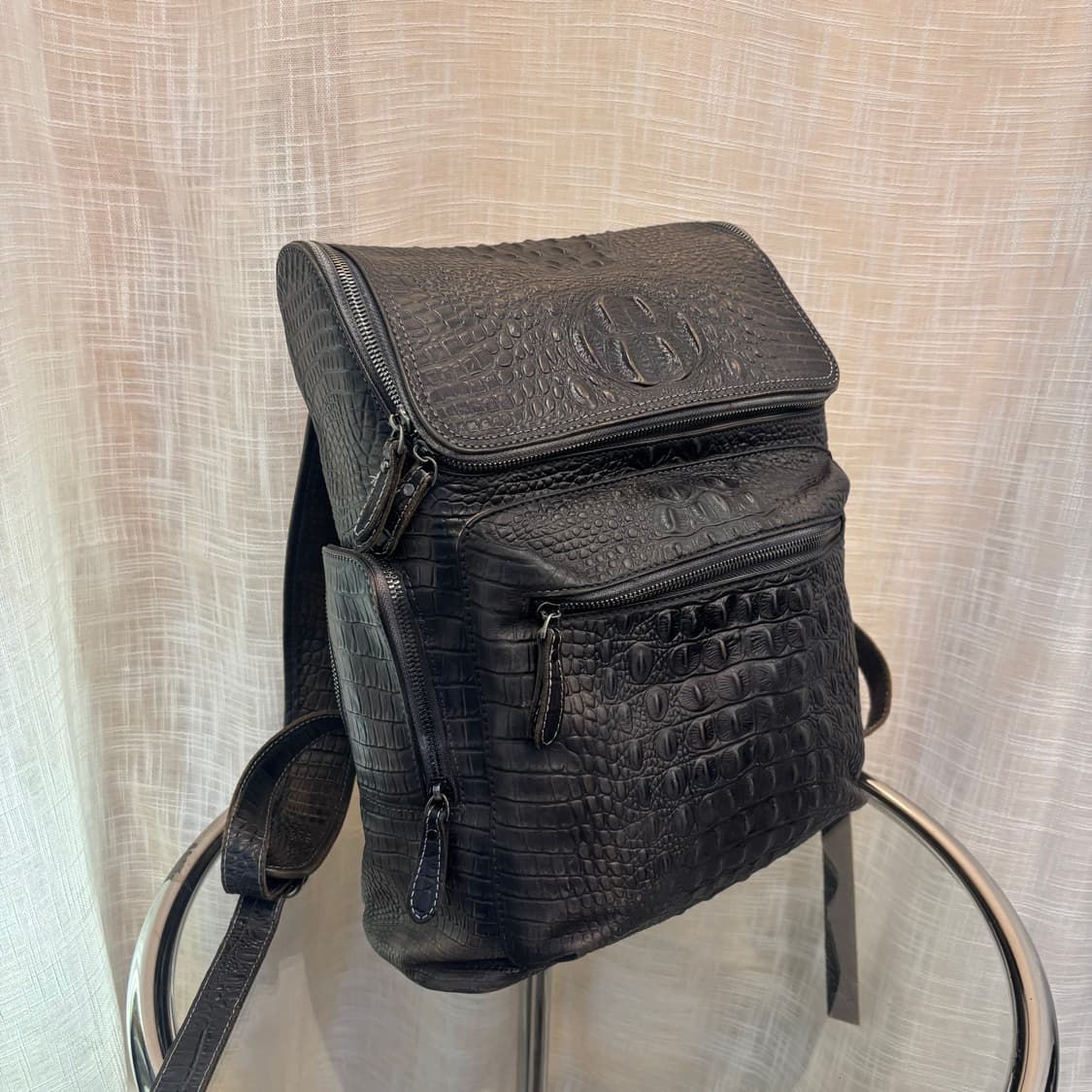 천연 악어가죽 백팩      상품이미지2