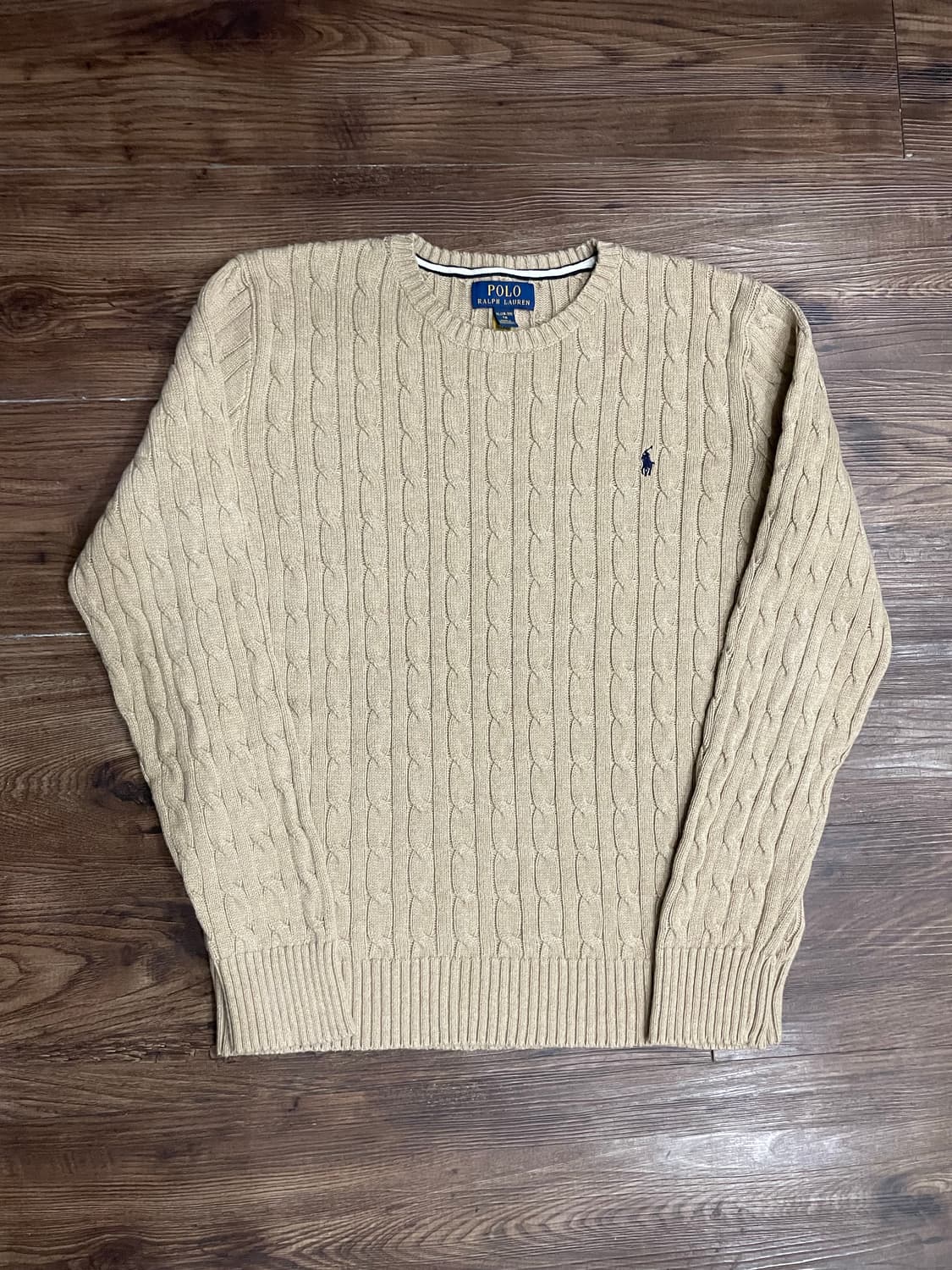 폴로 랄프로렌 베이지 케이블 코튼 니트 스웨터 상품이미지3