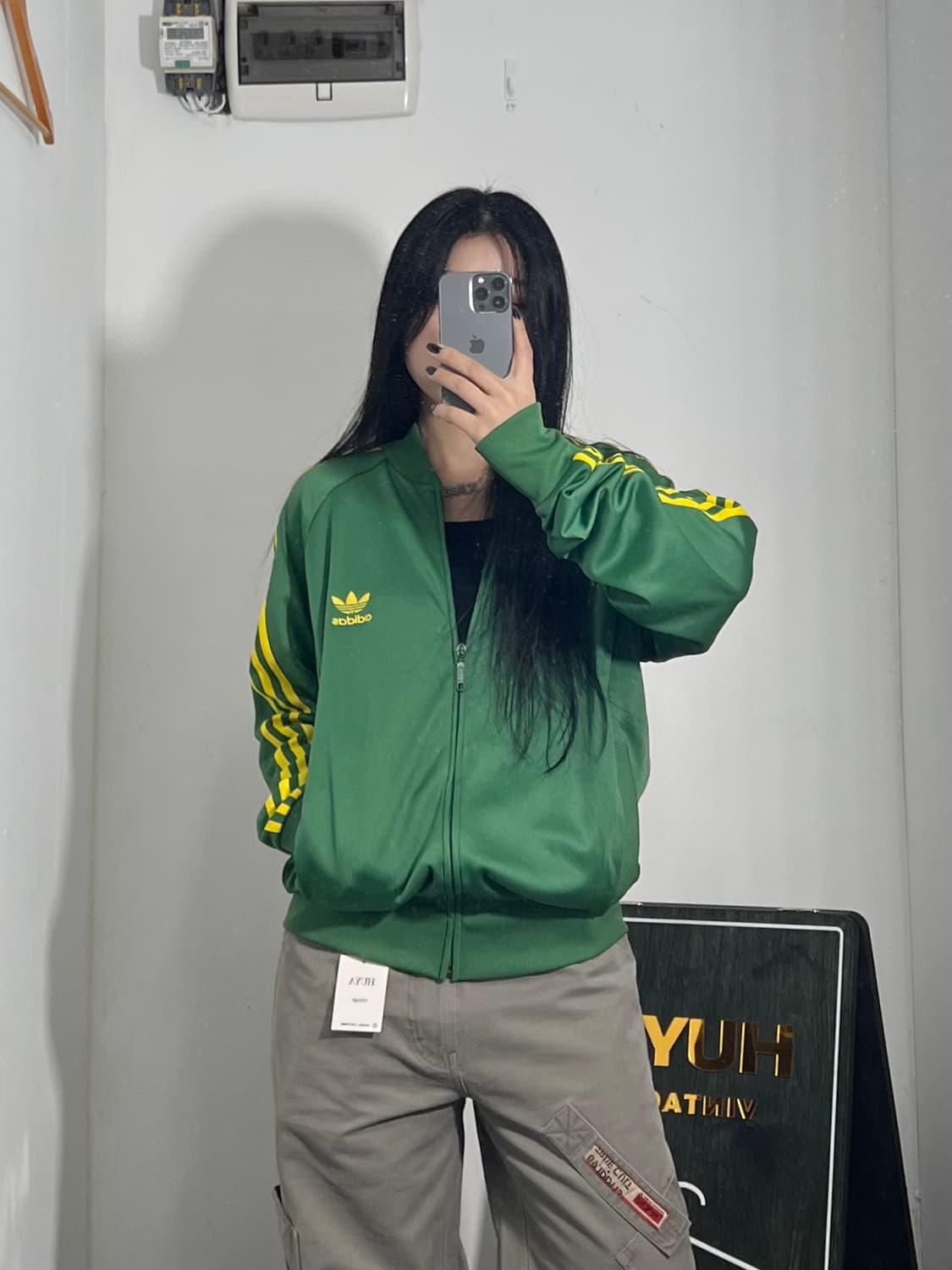 아디다스 그린 옐로 슈퍼스타 져지 100  상품이미지2