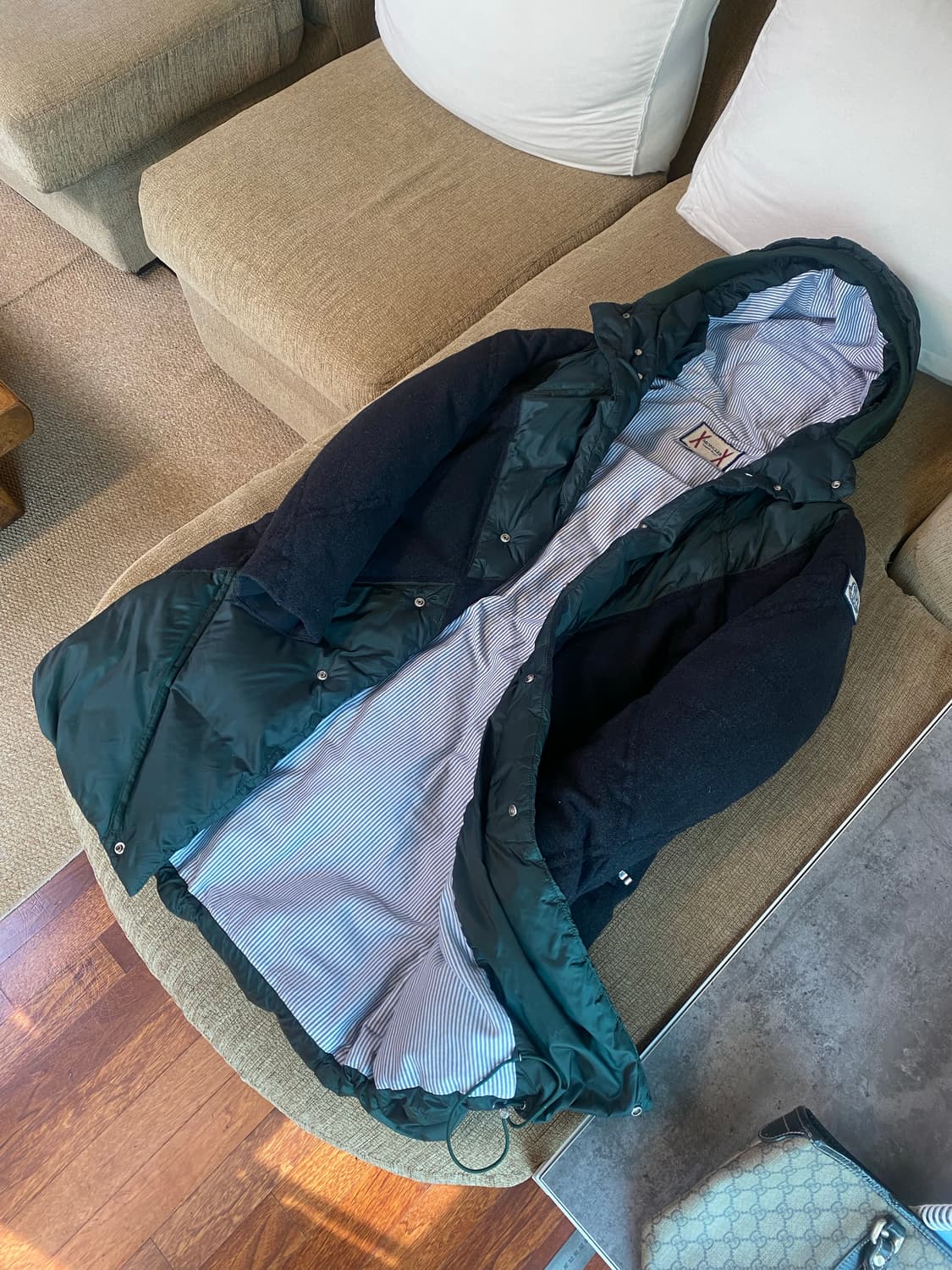 몽클레어 톰브라운 콜라보 감마블루 헤비퀄팅 롱패딩 상품이미지6