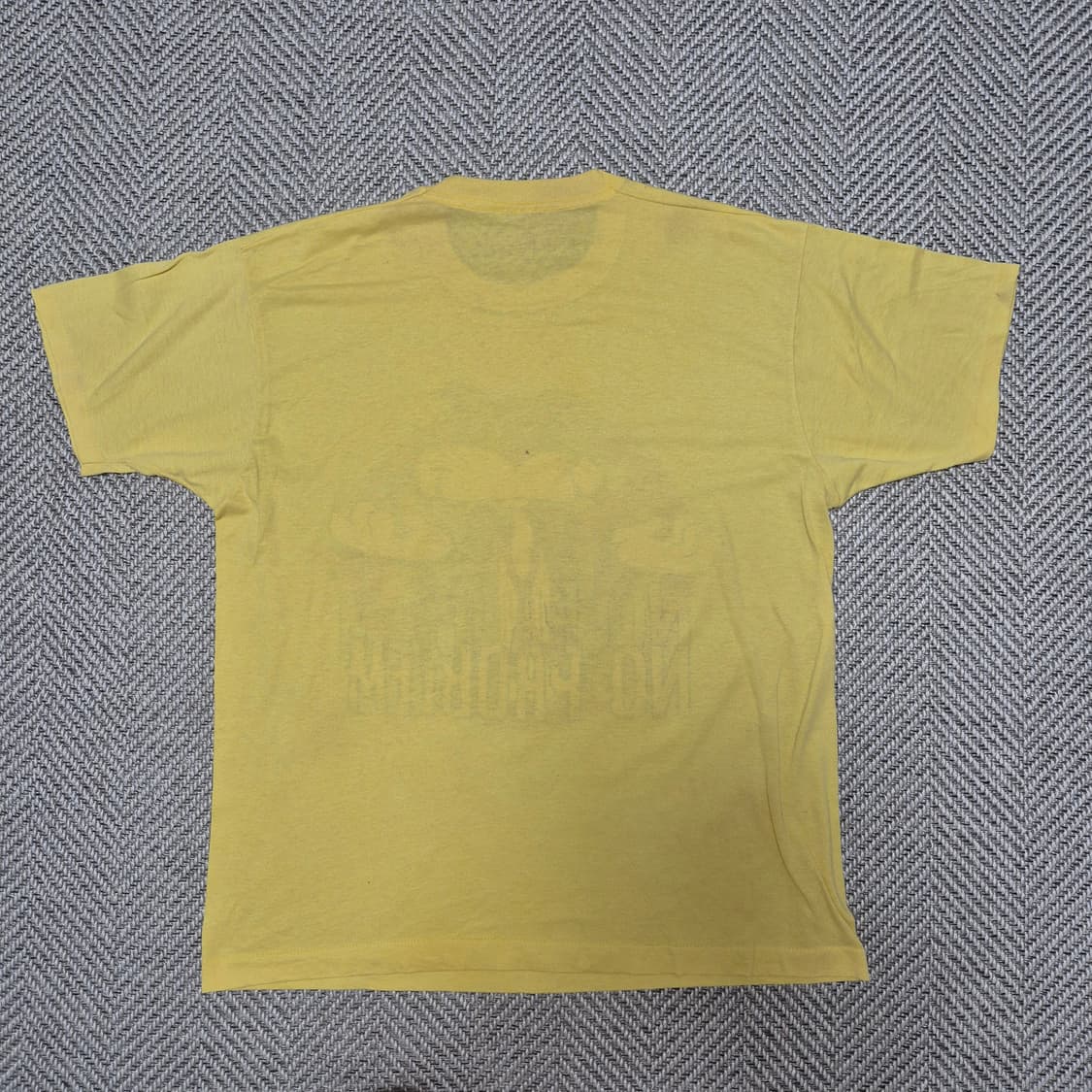80s "NO PROBLEM" 카툰 프린팅 싱글스티치 티셔츠 (XL) 상품이미지8