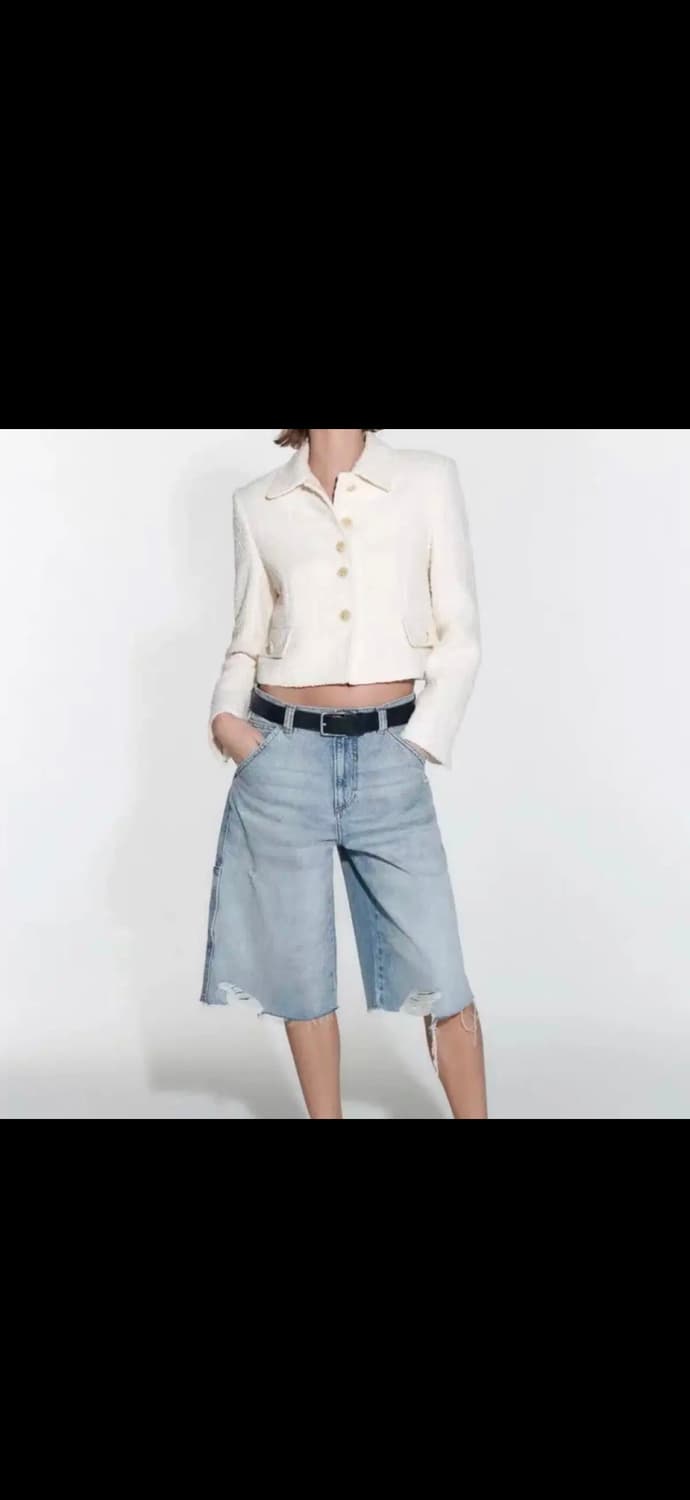 자라 스트럭처 쇼트 블레이즈 트위드 크롭자켓 봄가을자켓 상품이미지3