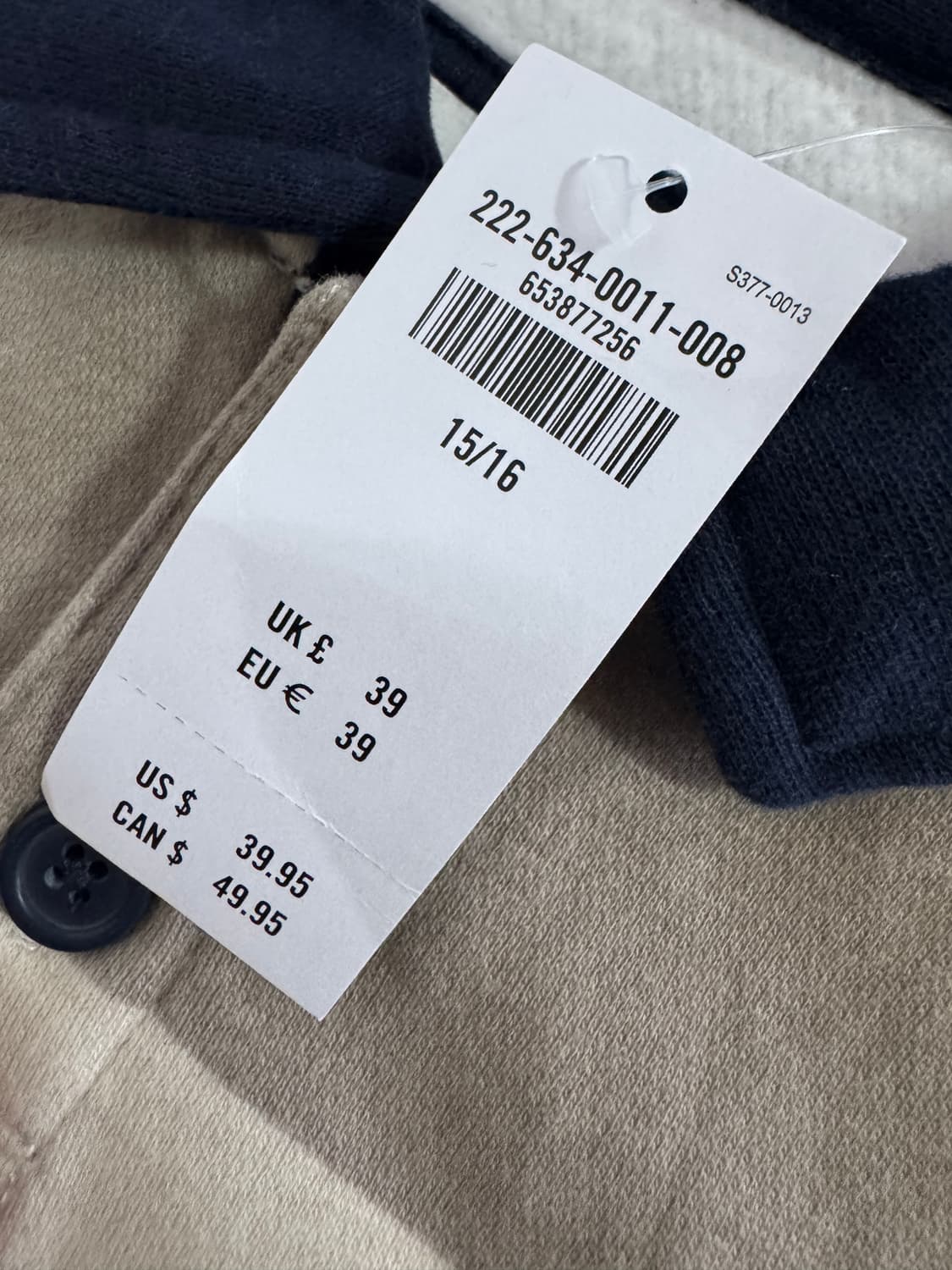 < 새상품> 여성 아베크롬비 스트라이프 기모 럭비 카라티 M 상품이미지3