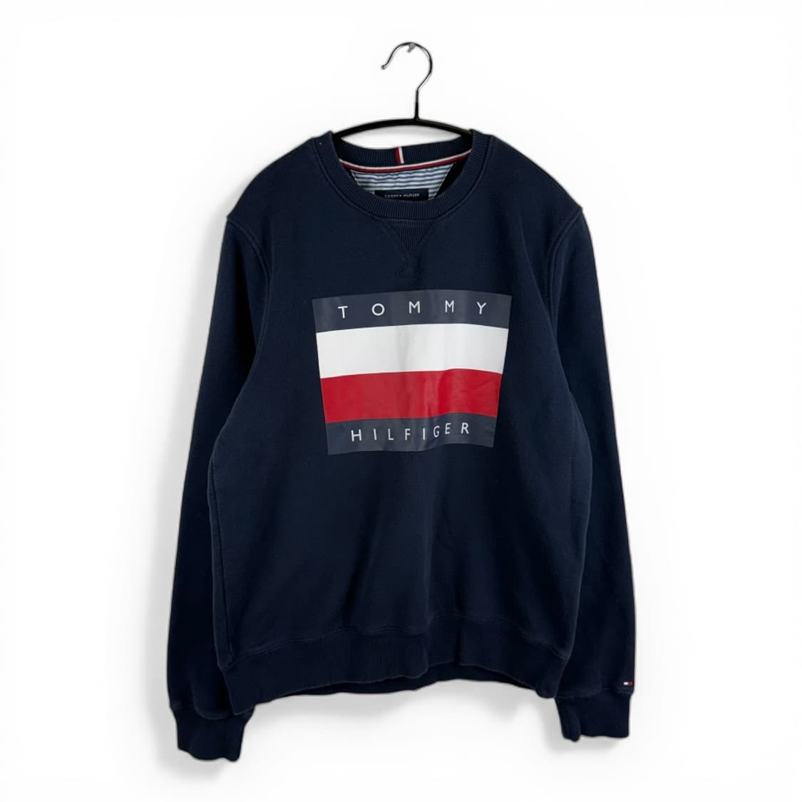 (무료배송)S) 타미힐피거 빅로고 맨투맨 네이비 상품이미지1