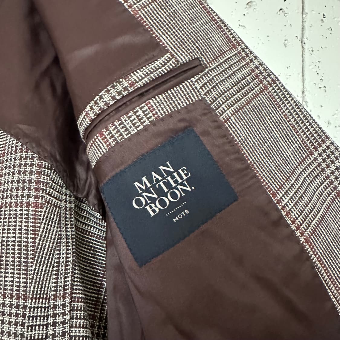 50 맨온더분 체크 블레이저 상품이미지4