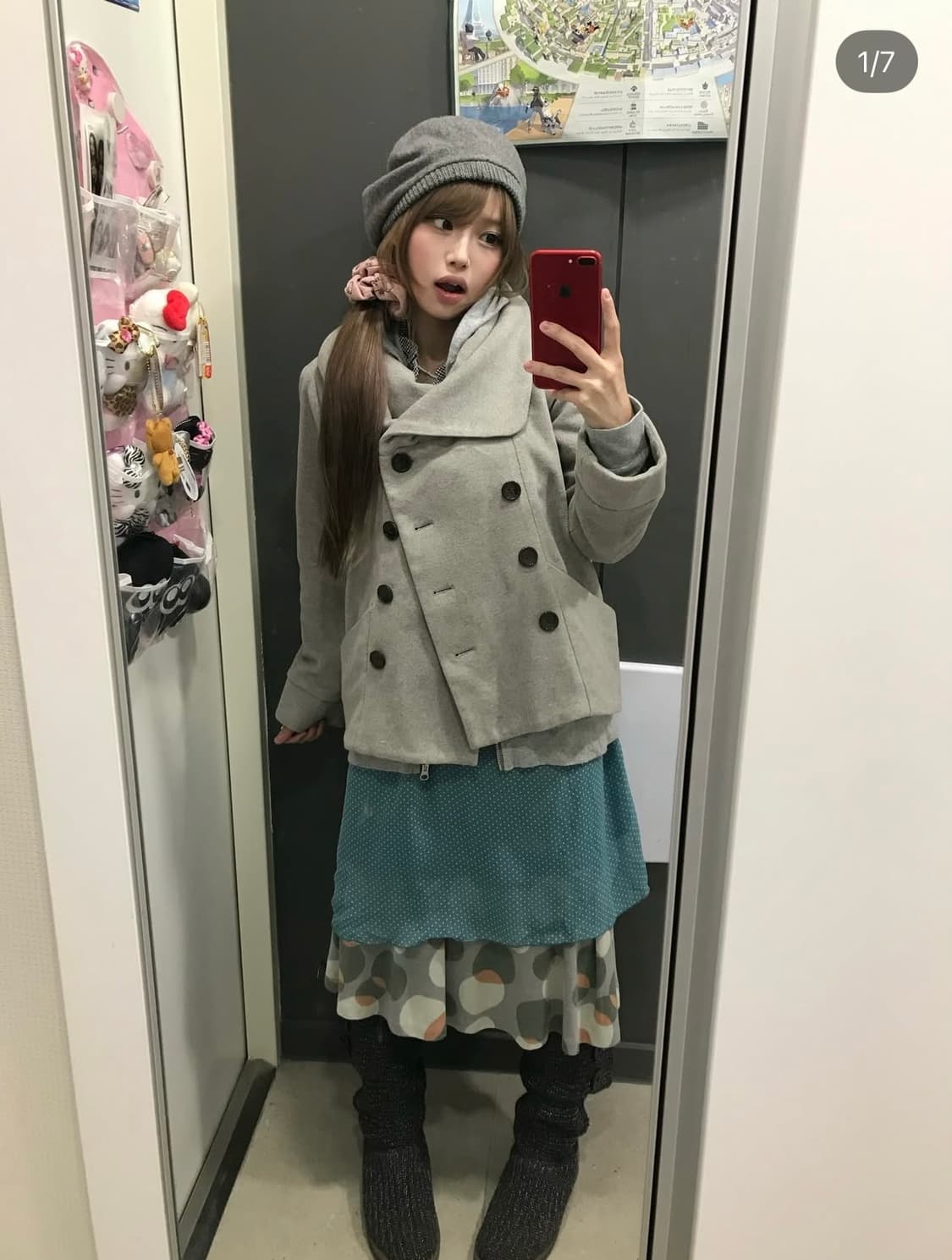 빅카라 숏코트 하프코트 로리즈팜 모리걸 일본 빈티지 상품이미지3