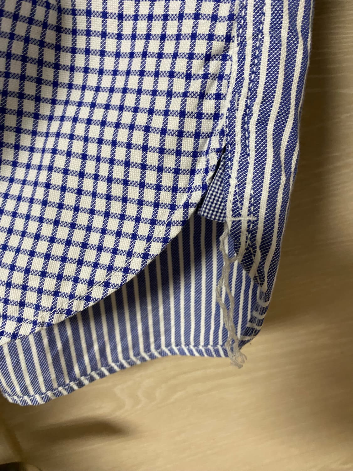 준야와타나베 맨 패치워크 체크 셔츠 M 상품이미지4