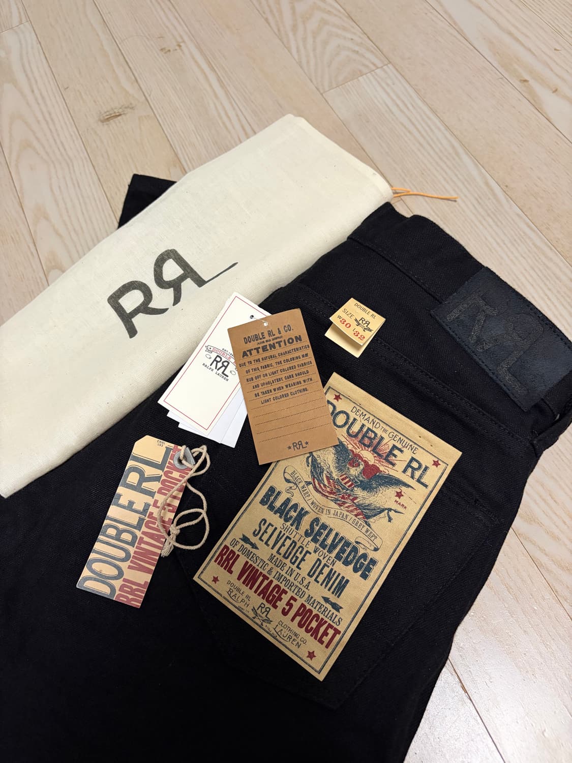 Rrl 빈티지파이브포켓(빈파포) 블랙 30x30 상품이미지1