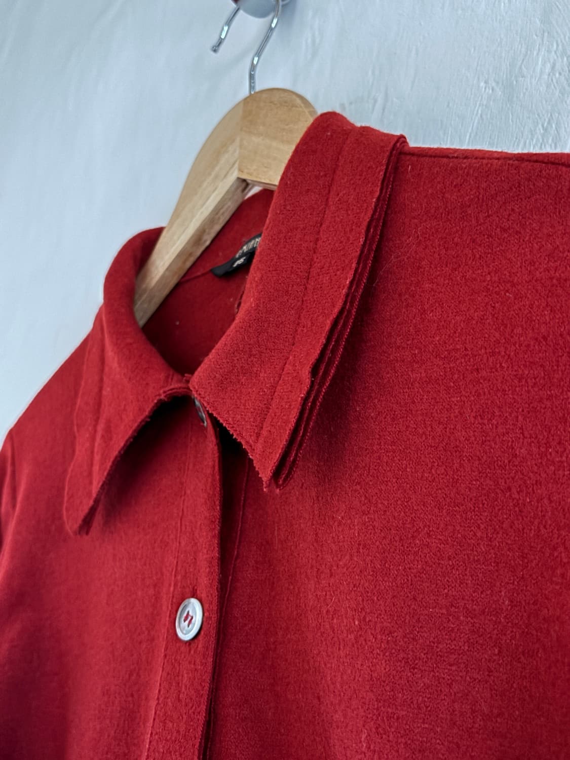 DEMIAN 버건디 울 블렌드 셔츠 자켓 / Burgundy 상품이미지3