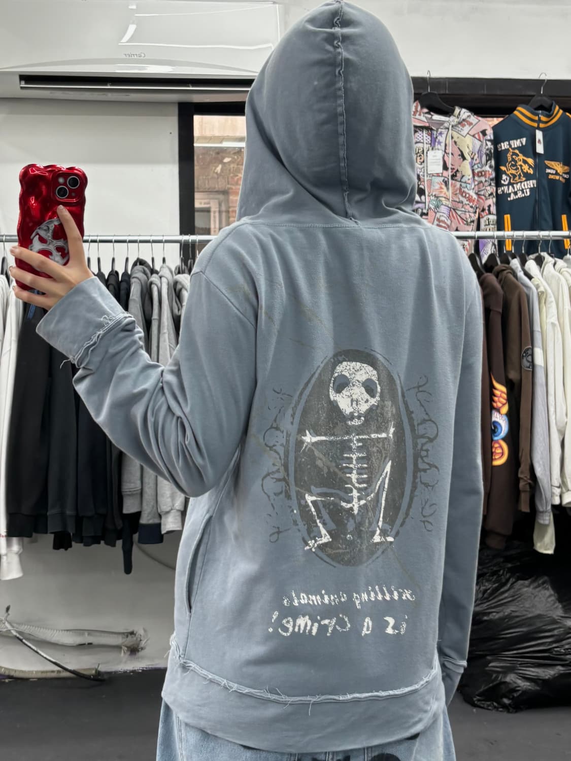 VTG Bum 그런지 스컬 후드집업 상품이미지3