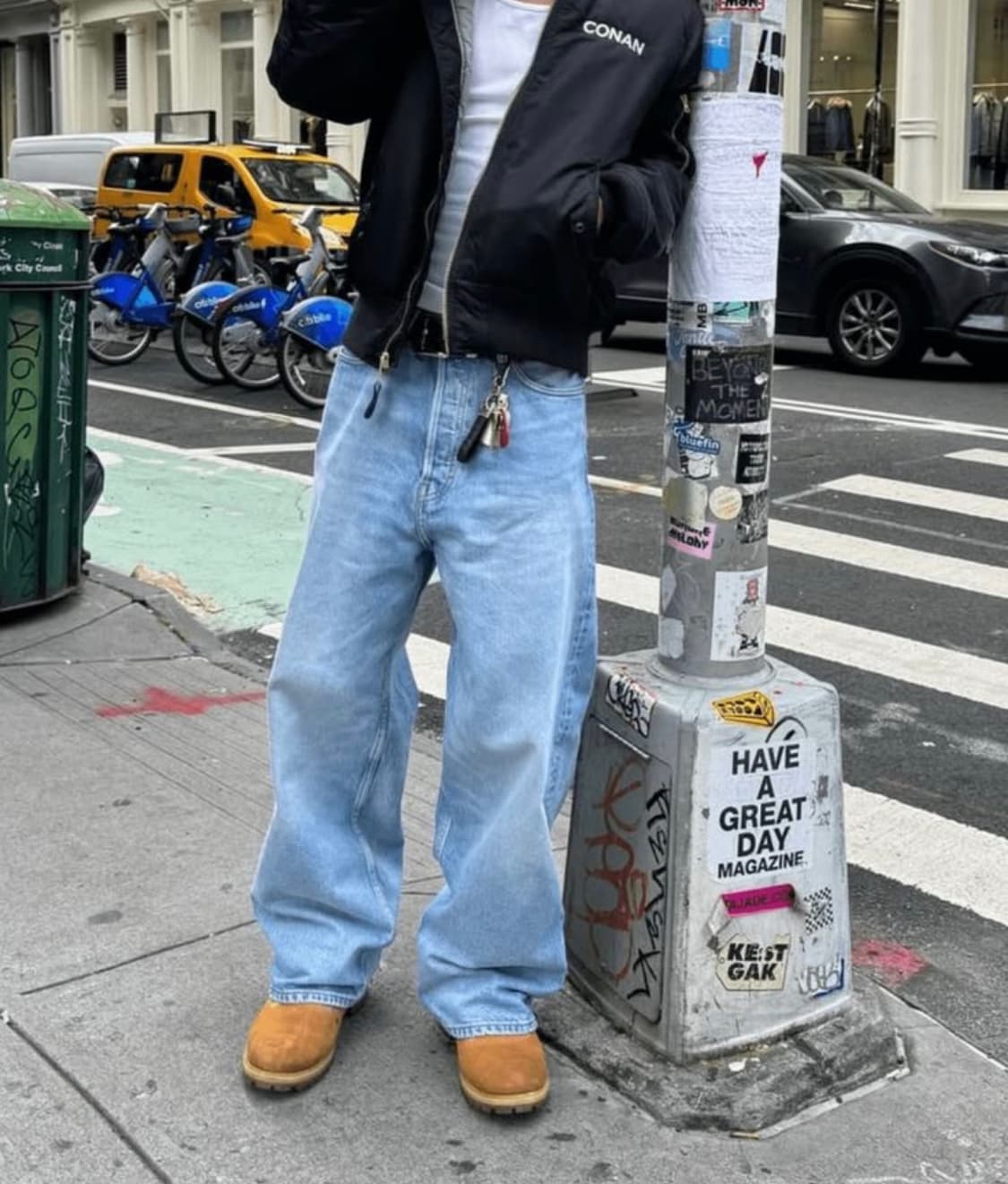 astro baggy jeans- 배기 데님 light blue wash 상품이미지4