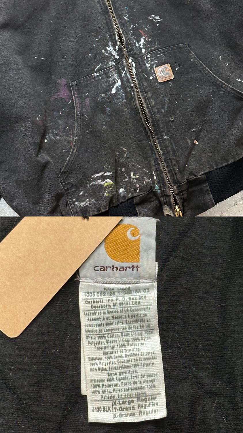 OG 칼하트 J130 액티브 자켓 칼하트 BLK 하드에이징 상품이미지9
