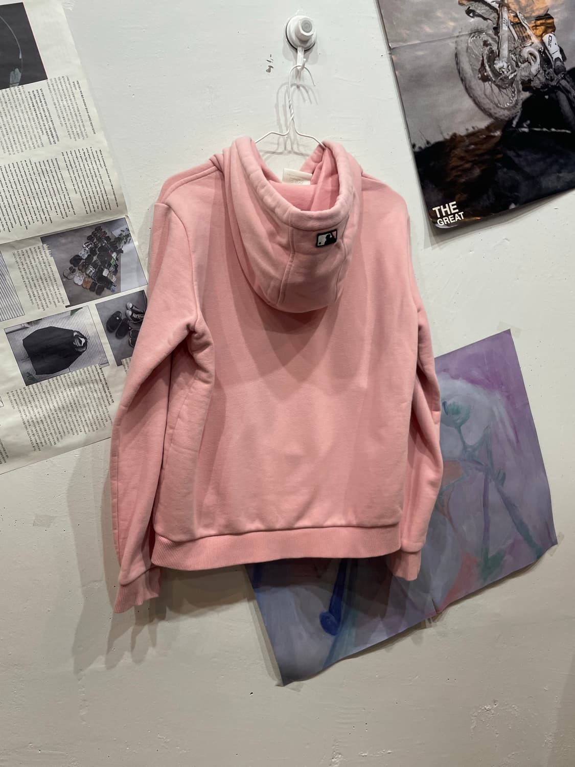 mlb 뉴욕양키즈 후드 핑크  상품이미지2