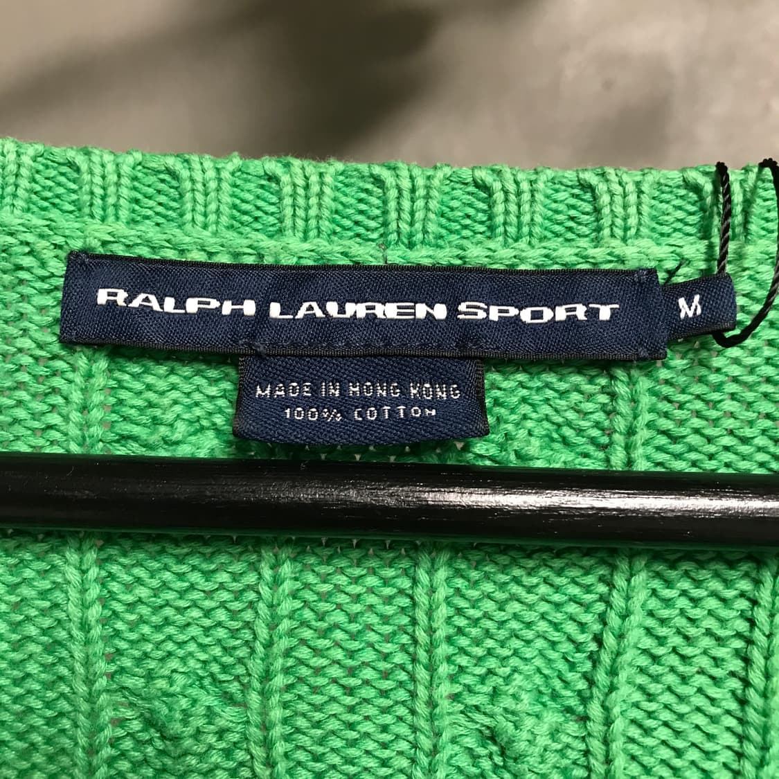 폴로 랄프로렌 케이블 브이넥 니트 그린 M(W) 상품이미지5