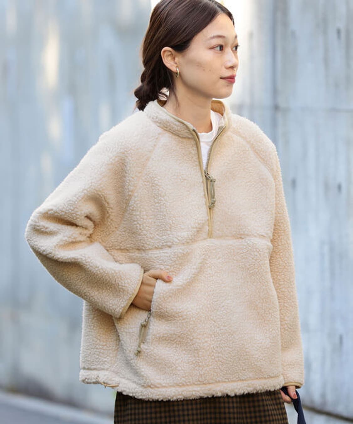 BEAMS BOY Boa Fleece Half Zip Pullover 상품이미지2