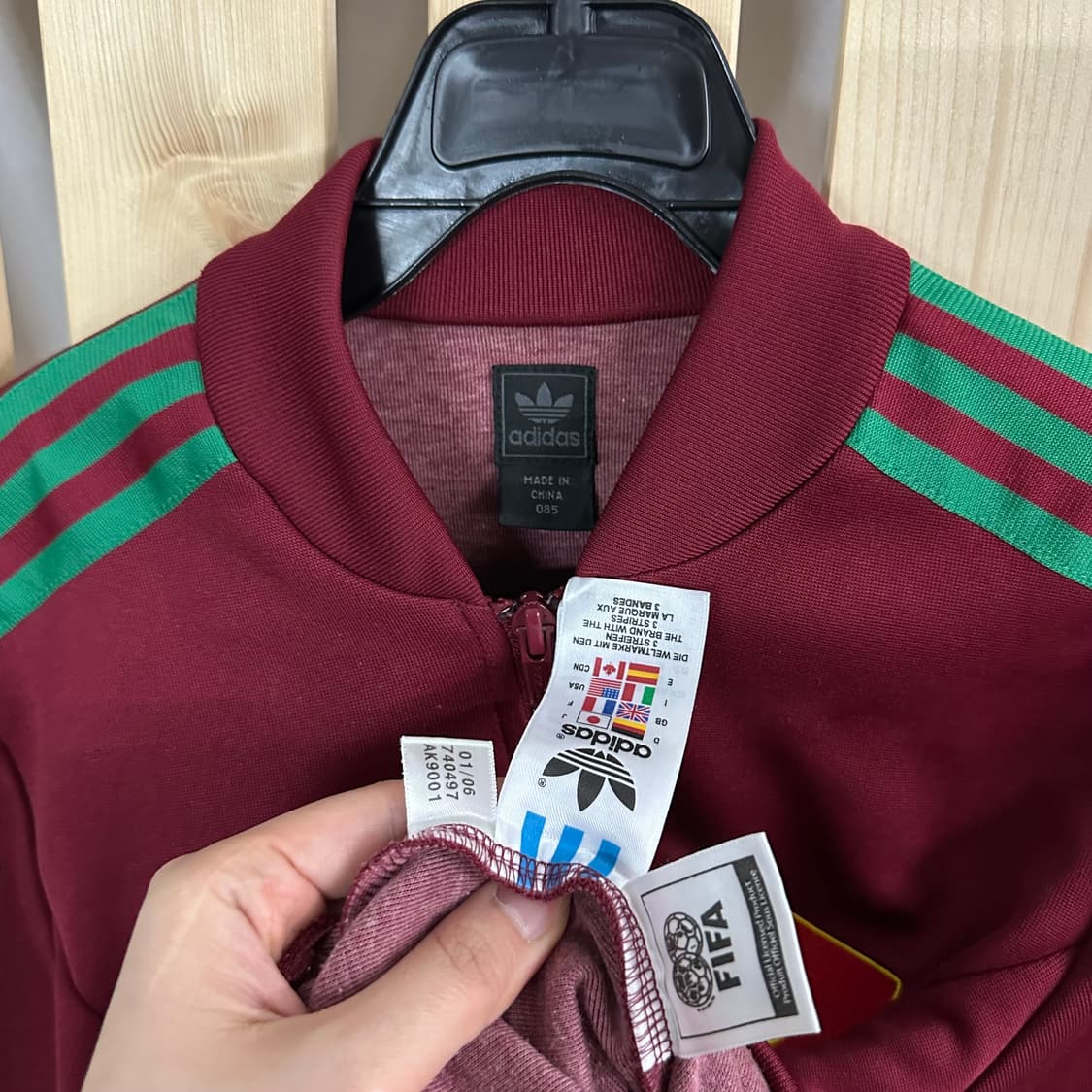 (S) 아디다스 00s 포르투갈 버건디 져지 트랙탑 상품이미지6