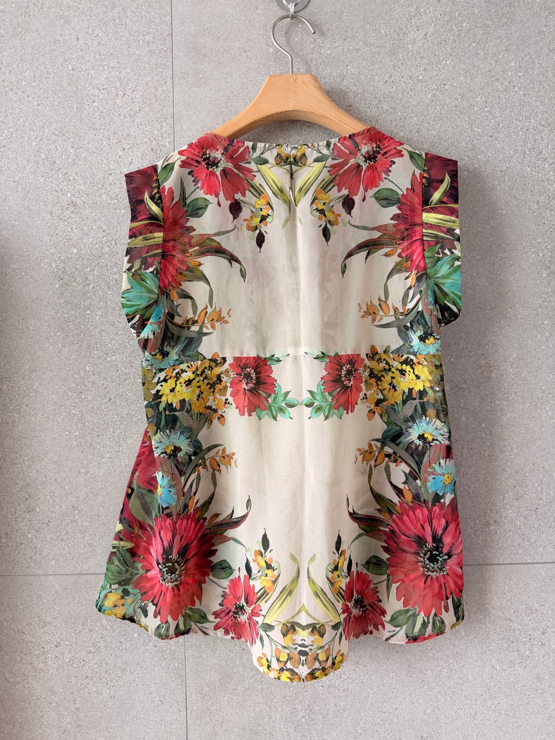 캐서리로즈 플라워 패턴 블라우스 치마 세트 일본제 상품이미지3