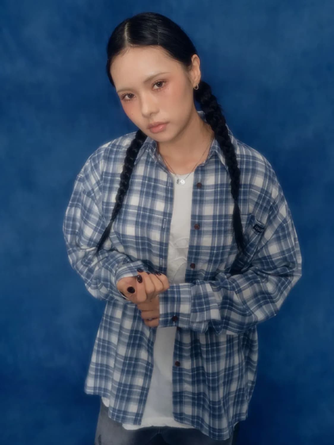 애즈온 에센셜 체크 셔츠 상품이미지1